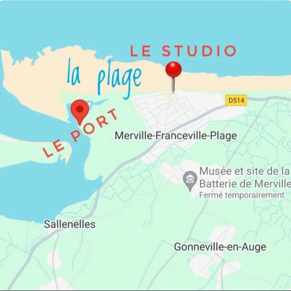 Studio Front De Mer Merville-Franceville-Plage Zewnętrze zdjęcie